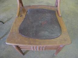 Antique Oak Victorian Chair