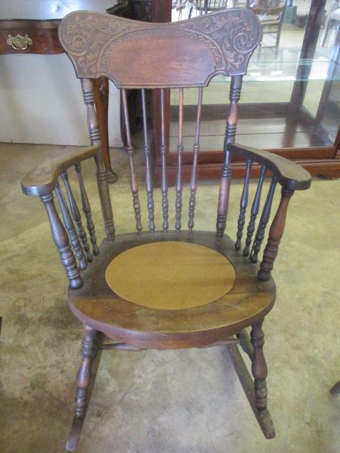 Antique Burkhardt Co. Victorian Gingerbread Rocking Chair