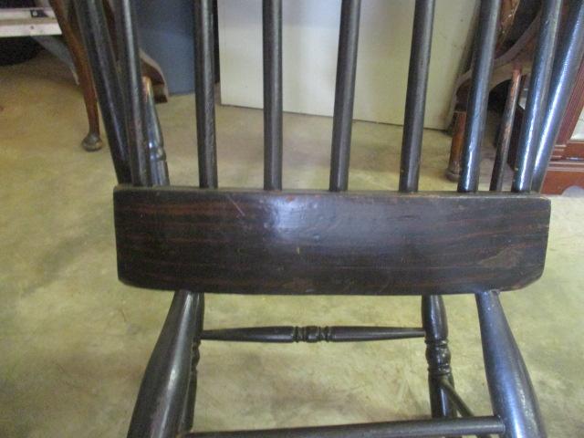 Antique Hitchcock Style Rocking Chair with Caned Seat