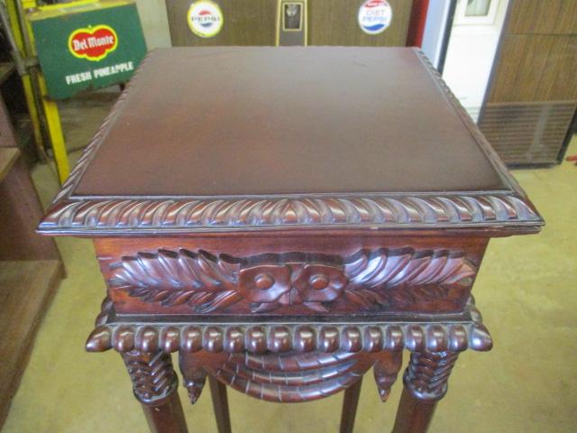 Mahogany Carved Square Stand/Pedestal