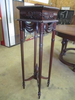 Mahogany Carved Square Stand/Pedestal