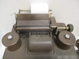 Burroughs Electronic Adding Machine In Monroe Dust Cover