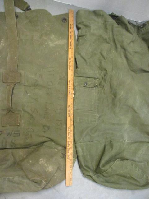 1967 Wear-Ever Aluminum US Military Storage Box.  2 Laundry Bags.