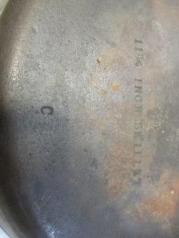 11-3/4" C And 8B Cast Iron Skillets