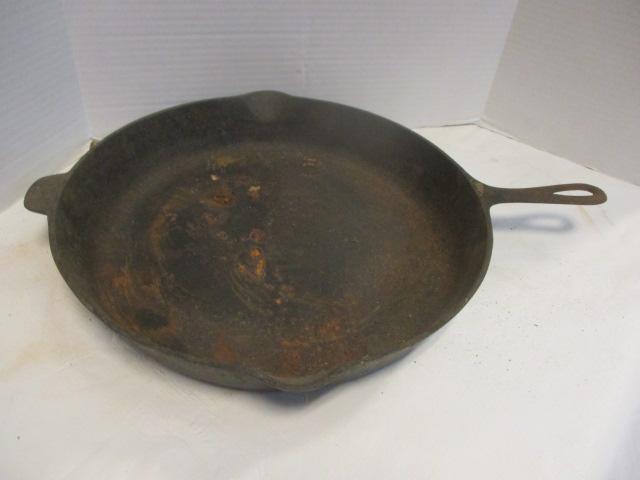 Large Cast Iron Skillet, Approximately 15".