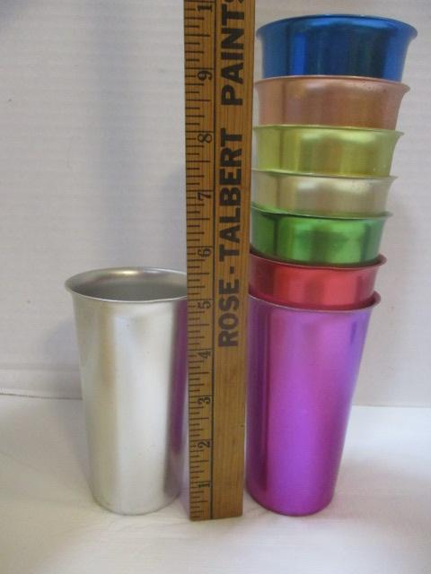 Color Craft Pitcher, (8) 5" Tumblers & (8) 4-1/2" Royal Tumblers