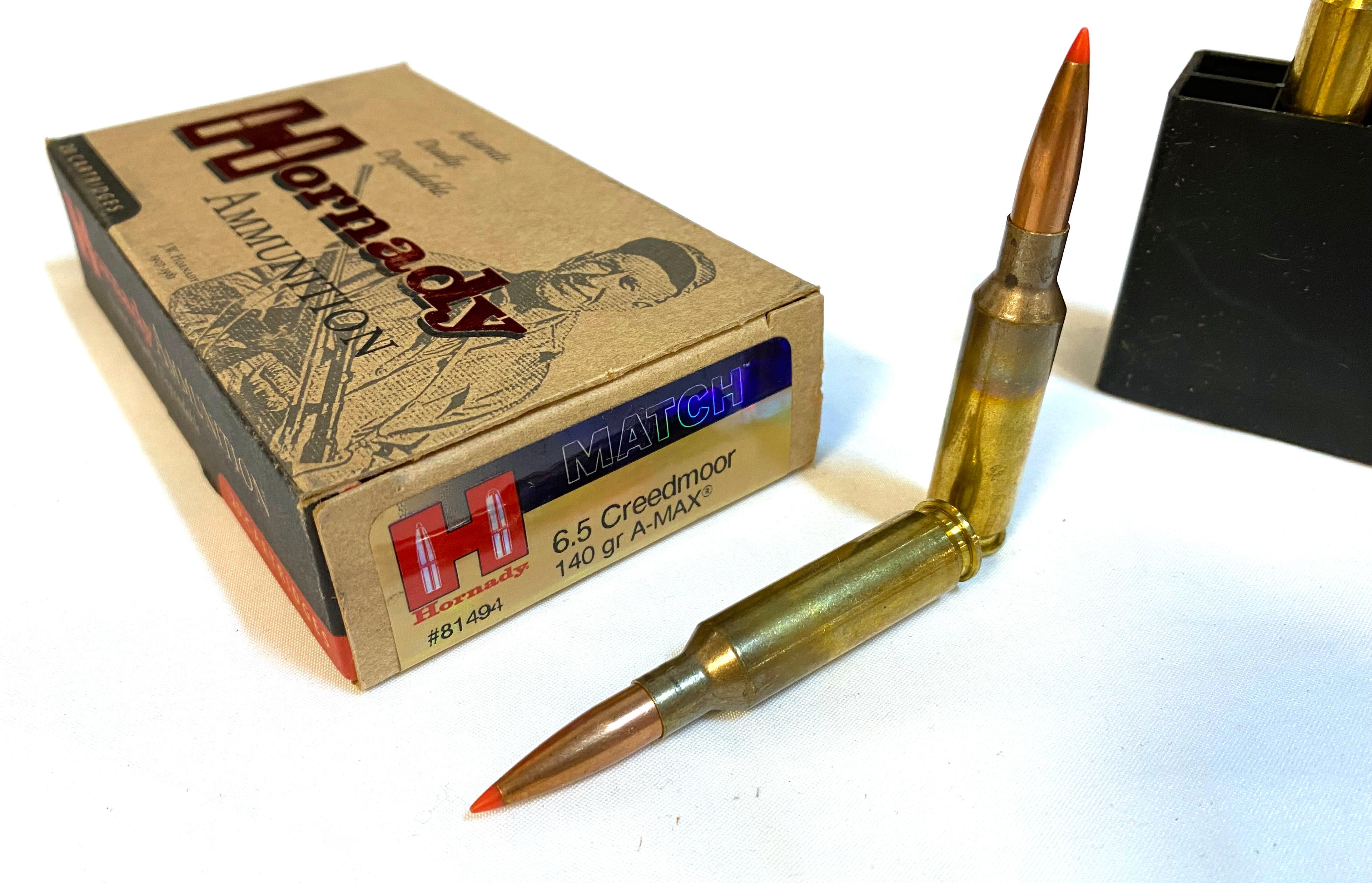 NIB 20rds. of 6.5 CREEDMOOR Hornady MATCH 140gr. A-MAX Ammunition