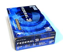 NIB 5 Shotshells of 12 GA. 2-3/4" Federal Power-Shok 00 BUCKSHOT Defense Ammunition