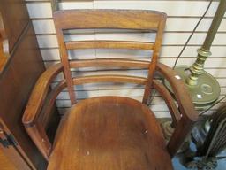 Vintage Wooden Swiveling Office Chair