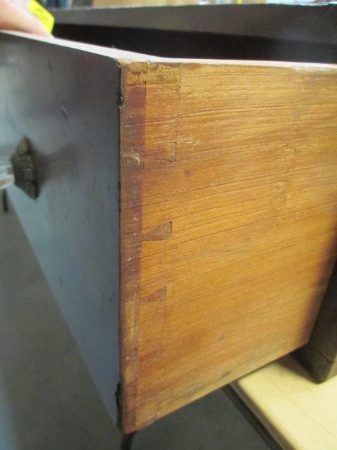 Primitive Wooden Storage Drawer/Base With Dovetail Construction