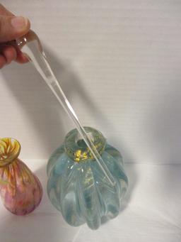 Art Glass Vase and Perfume Bottle