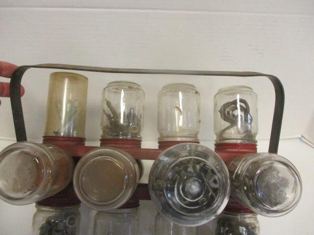 Glass Jar Metal Screw Caddy