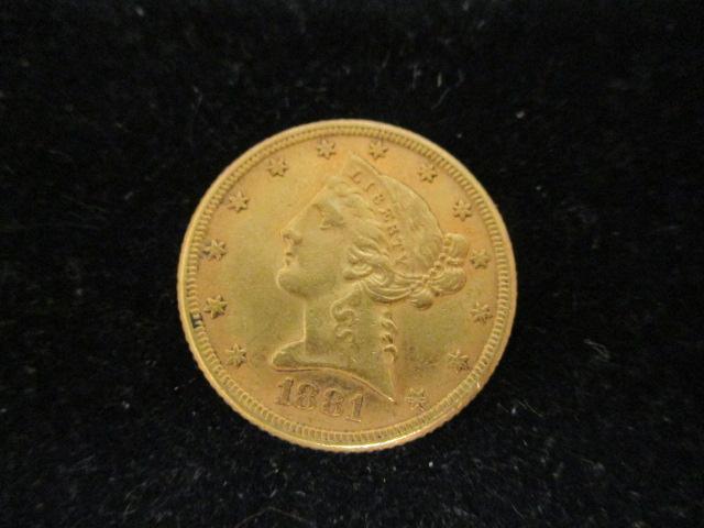 1881 Five Dollar Gold Half Eagle