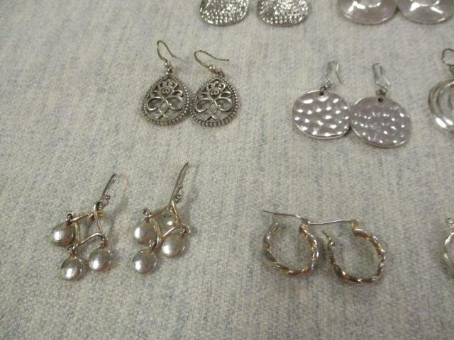 Silver Tone Pierced Earrings