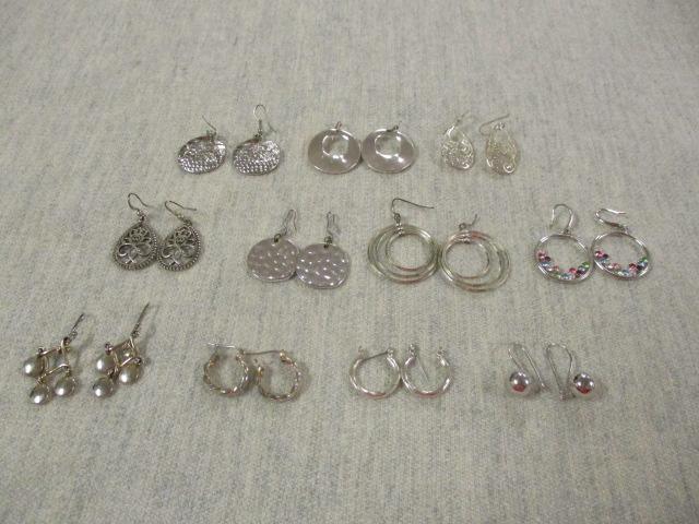 Silver Tone Pierced Earrings