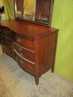 Vintage 6 Drawer Dresser w/Mirror