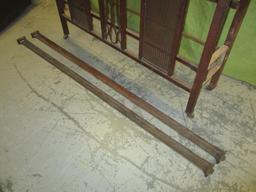 Vintage All Metal Bed w/Rails - Brackets Not Included