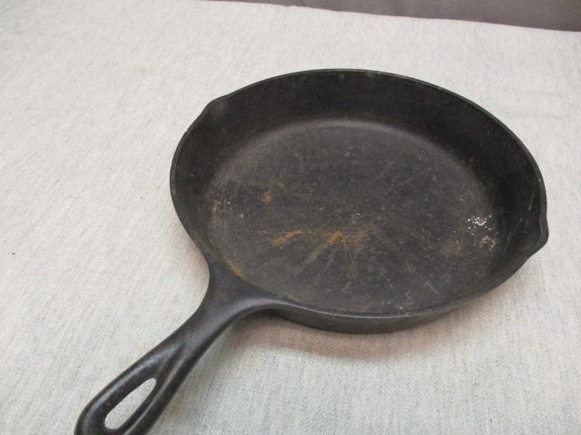 2 Vintage Cast Iron Skillets - See All Photos