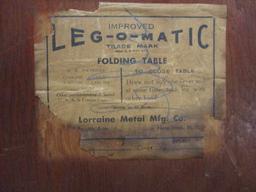 Vintage Leg-O-Matic Folding Table