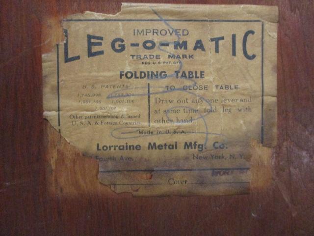 Vintage Leg-O-Matic Folding Table