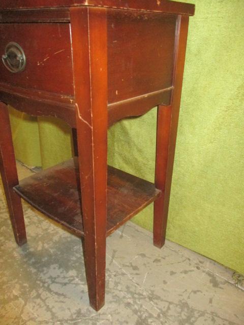 Vintage Night Stand w/Drawer & Under Shelf