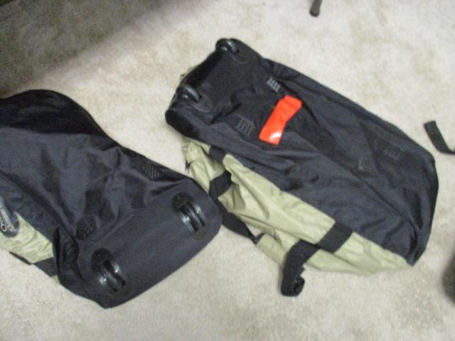 Quicksilver Carry On Suitcase, Forecast Travel Bag, and 2 Overseas Adventure Travel Bags