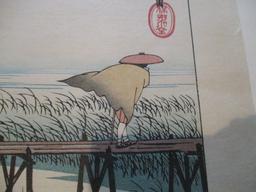 Japanese Unframed Wood Block Prints by Utamaro