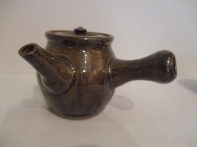 Japanese Pottery Teapot with Four Cups