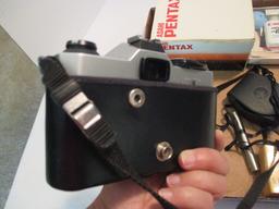 Pentax Asahi K1000 Camera with Box, DeJUR Light Meter, Vivitar Close Up Lens Set