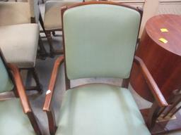 Pair of Vintage Thomasville Arm Chairs with Vinyl Seat and Back