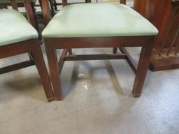 Pair of Vintage Thomasville Arm Chairs with Vinyl Seat and Back