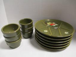 12-Piece Divided Snack Plates With Snack Cups
