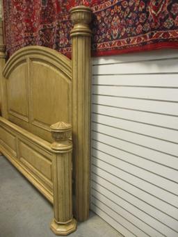 King Size Bed with Wood Rails