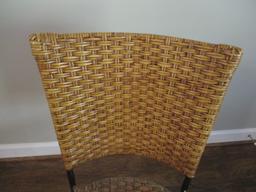 Woven Chair with Metal Frame