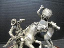 1979 Chilmark "Running Battle" Fine Pewter Sculpture By Brian Rodden