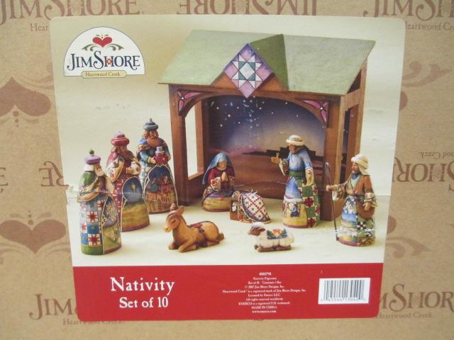 2007 Heartland Creek Jim Shore 10 Pc. Nativity Scene