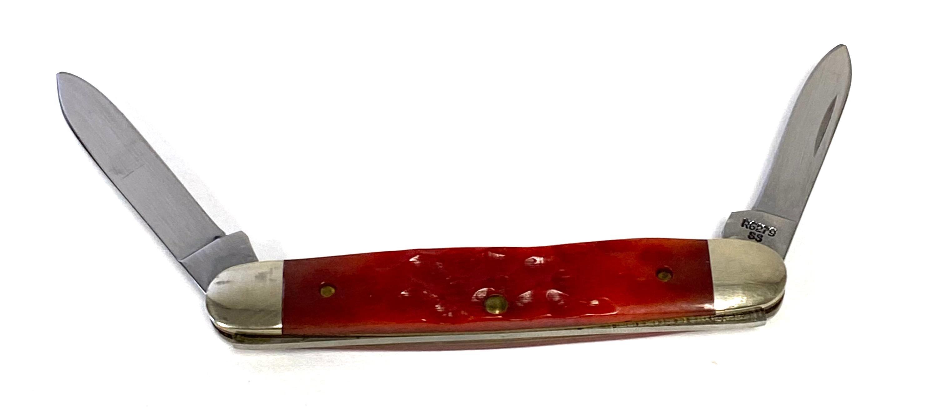 Case XX 1889-1989 Centennial R6279 SS Red Bone Pen Senator Knife
