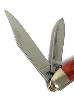 NIB Case XX Pocket Worn Peanut Knife 6220 SS Pocket Knife in box