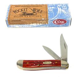 NIB Case XX Pocket Worn Peanut Knife 6220 SS Pocket Knife in box