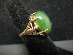 14k Gold Jade Ring
