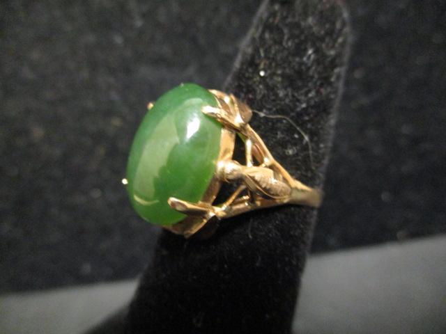 14k Gold Jade Ring