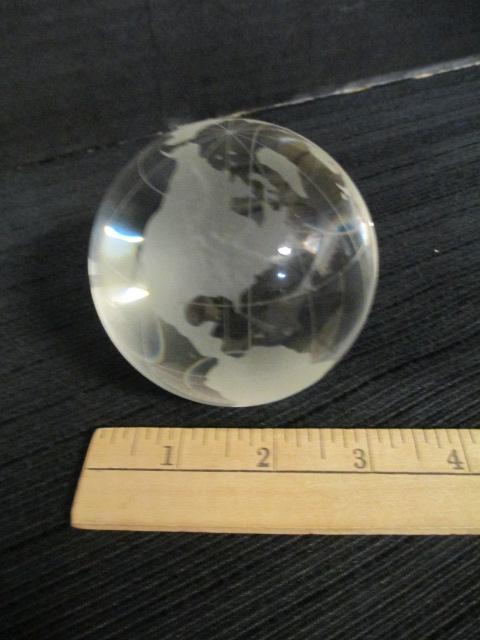 Etched World Globe Paperweight