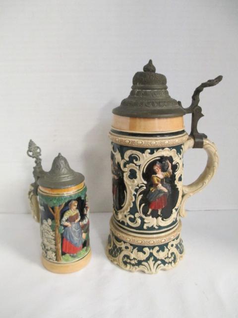 German Tankard And Small Stein