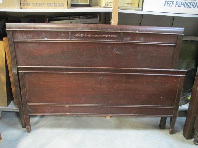 Mahogany Finish Headboard And Footboard