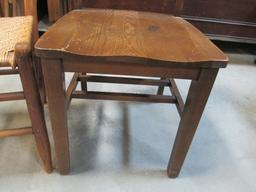 Wooden Side Chair And Cane Seat Side Chair