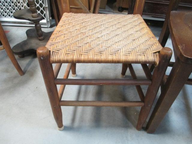 Wooden Side Chair And Cane Seat Side Chair