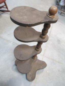 4-Tiered Wooden Plant Stand