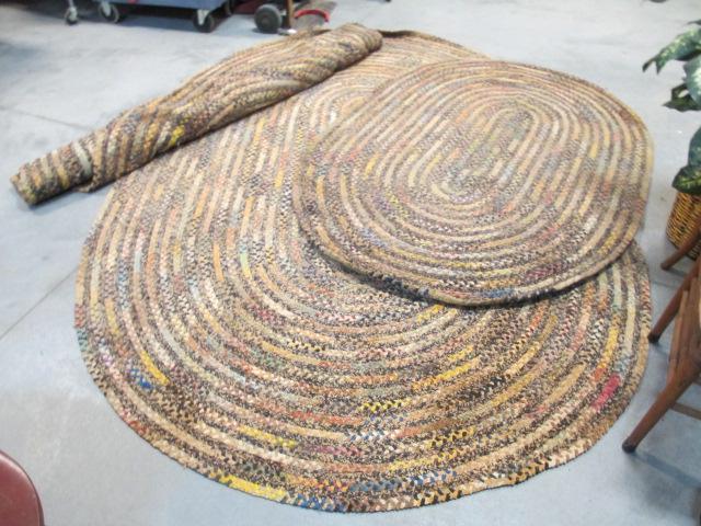 Three-Piece Chenille Rag Rug Set