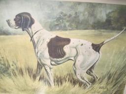 Pair Of Framed Hunting Dogs By Herb Chidley