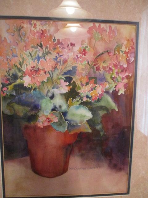 Framed and Matted Watercolor by Jean Southerdones